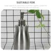 VOSAREA 400ml Stainless Steel Lotion Dispenser Pump Bottle for Home and Hotel Use, Easy to Refill with Long Serving Time, Simple Fashion Design Silver Pump Bottle for Shower Gel and Hand view 3