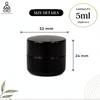 480 Pack 5ml Thick Black UV Protection Small Glass Jars with Lids view 3