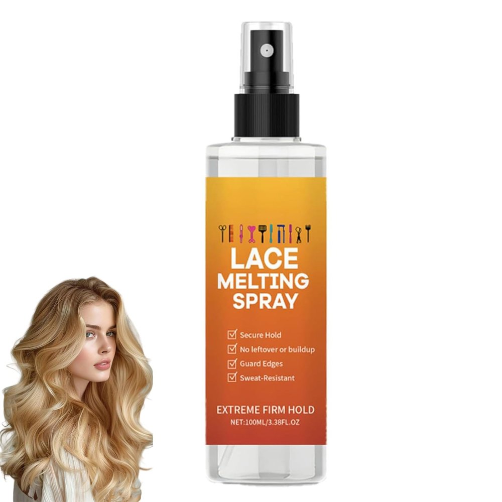Happyep Lace Melting Spray for Wigs Extra Strong Hold Lace Bond Spray for a Seamless, Wig Melting Spray for Frontals & Closure, Invisible Matte Finish Hold (1pc)