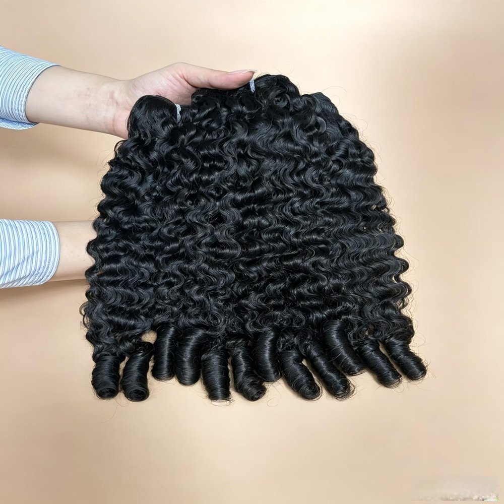Burmese Curly Bundles Human Hair 3Pcs Curly Human Hair Bundles with Spiral End 24 26 28 Inch 12A Unprocessed Virgin Hair Quick Weave for Women Natural Black