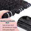 Burmese Curly Bundles Human Hair 3Pcs Curly Human Hair Bundles with Spiral End 24 26 28 Inch 12A Unprocessed Virgin Hair Quick Weave for Women Natural Black view 3