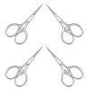 BUGUUYO 4pcs Stainless Steel Mustache Scissors for Men, Lightweight Beard Grooming Kit with Gentle Trimming, Compact Tip Clipper for Eyebrows and Beard, for Traveling and Daily Care view 1