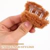 DOITOOL 4pcs Plush Cat Ear Hair Clips Side Clip Design Secures Bangs Cute Hair Claw for Women Soft Fluffy Styling Accessories for Parties Cosplay view 3