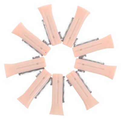 SECFOU Electric Eyebrow Razor Replacement Blades Stainless Steel and Abs Material with Precision Design 10pcs and Universal Compatibility for Home Use and Travel