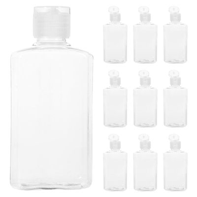 SHINYPASING 10pcs Refillable Travel Bottles for Toiletries with Flip Caps Leak Proof Pet Plastic Containers 30ml Each for Travel and Business Trips