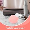 NOLITOY Pink Facial Skin Scrubber for Blackhead Removal Stainless Steel Spatula and Plastic Handle, Portable Exfoliating Face Scraper for Gentle Pore Cleaning and Skincare view 3