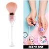 DECHOUS Portable Pink Nail Dust Cleaner Brush Soft round Plastic Bristles for Gentle and Easy to Clean Nail Art, Stylish and Elegant Design for Manicure and Beauty Care view 3