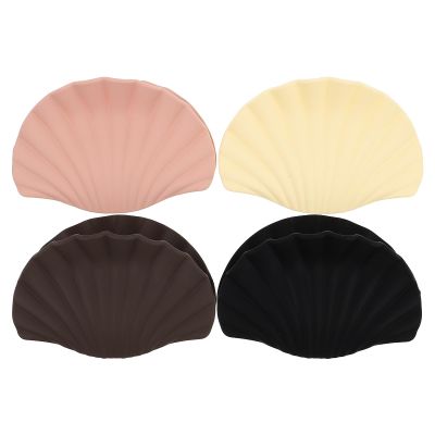 MOBUTOFU 4pcs Seashell Hair Claw Clips for Women, Plastic Jaw Clips with Firm Hold and Elegant Design, for Mermaid Costume or Occasion