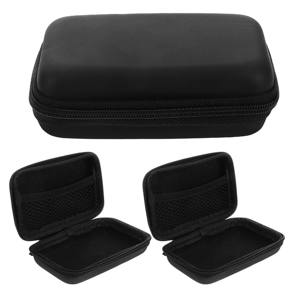 Tofficu 3pcs Nail Art Zipper Bag Black Cosmetic Organizer for Eyelash and Nail Art Accessories with Fine Craftsmanship, Versatile Use, for Manicure and Travel