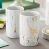 VIAENKFG Toilet Marbled Bathroom Wash Set Ceramic Bottle Home Kit view 4