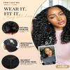 sterly Burmese Curly Half Wig Human Hair Wear and Go Glueless Flip Over Half Wigs For Black Women Drawstring Beginner Friendly No Glue No Sew 3 In 1 Wig With Spiral Curly Ends 180% Density 16inch view 2