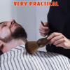 LIFKOME Beard Grooming Brush for Men with Wooden and Plastic Handle Excellent Cleaning Power for Combing Oily Hair Portable Barber Hair Cleaning Brush view 4