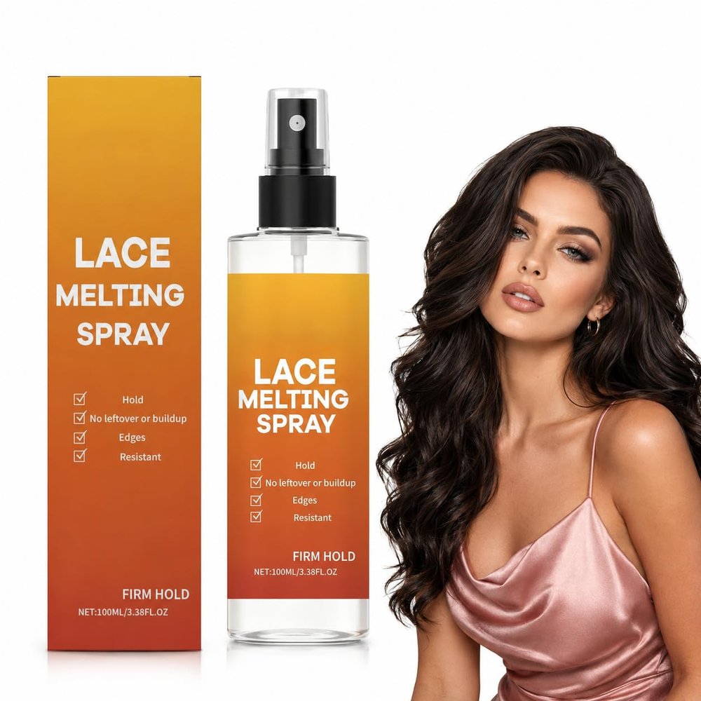 Extreme Hold Lace Melting Spray for Lace Wigs, Clear-Drying Wig Holding Spray, Fast Drying Humidity-Resistant Finish, Easy Wash Out, 3.38 fl oz1pc