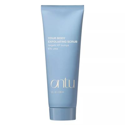 Ontu Body KP Exfoliating Sugar Scrub with 6% Urea, Vanilla Musk Scent, Body Scrub, Squeeze Bottle, 8 fl oz