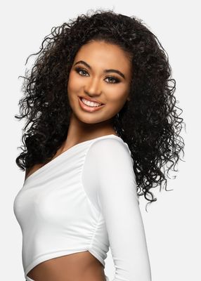 Vivica A. Fox Deep Curl Half Wig 16" 3-in-1 Drawstring Headband Glueless