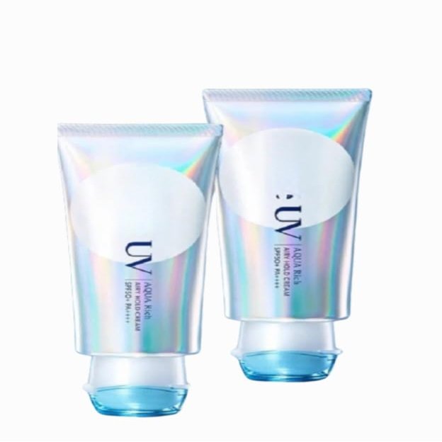 UV Aqua Rich Airy Hold Cream SPF50+ PA++++ 70g Breathable Lightweight Water-resistant Based UV Protection for Face,Oil-Free, Non-Greasy,Sensitive Skin Safe, 2.46oz/70g (Airy)