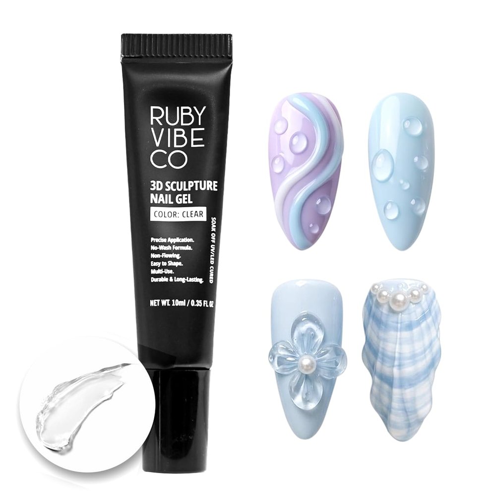 RUBY VIBE CO 3D Gel Nail Art, Sculpting Clay for Flowers