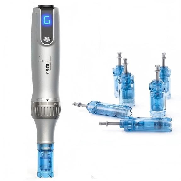 Nano Household Ballpoint Pen m8s with 10 Accessories - Microneedling Micro-Needle Roller Pen for Skin Tools - 0.24mm Microneedle Derma Men's Ballpoint Pen