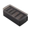 FILFEEL 2 Pack Cosmetic Pencil Sharpener 5 Hole Plastic Dust Cover Portable Multi Functional Long Point Sharpener for Travel Makeup Bag view 2