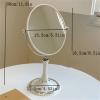 VHDY85KA Vanity Mirror Dressing Mirror Desktop Simple Student Dormitory Table Double-Sided Female Oval Household Personal(Small) view 2
