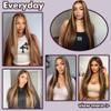 Ombre Lace Front Wig Human Hair Pre Plucked 13x6 highlight wig 200 Density view 3