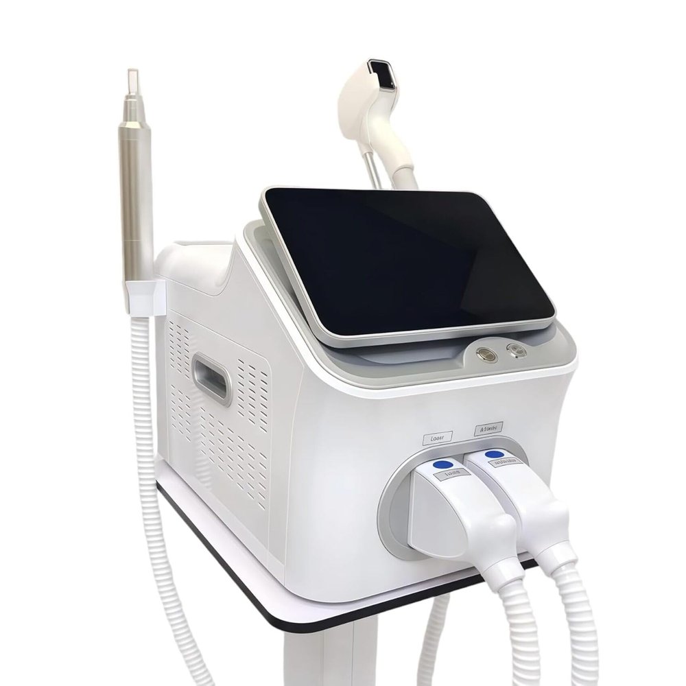 2-in-1 Dual-Handle Beauty Device For Hair Removal and Skin Improvement.