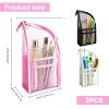 3-Pack Stand Up Toiletry Bag - Waterproof Travel Makeup & Shower Organizer view 2