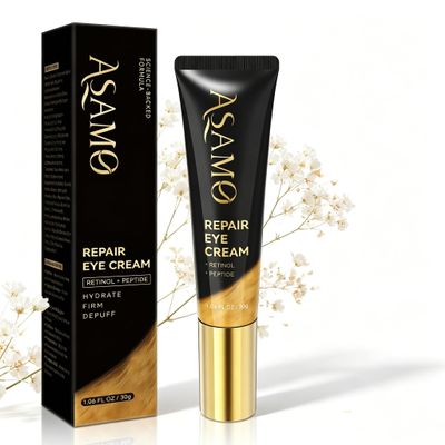 ASAMO Deep Moisture Eye Cream Black & Gold Formula to Visibly Smooth & Condition Delicate Under Eye Skin