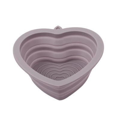 2-Pack Silicone Makeup Brush Cleaner Mat (Large Heart Dark Purple)