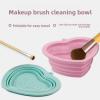 2-Pack Silicone Makeup Brush Cleaner Mat (Large Heart Dark Purple) view 2