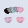 2-Pack Silicone Makeup Brush Cleaner Mat (Large Heart Dark Purple) view 3