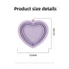 2-Pack Silicone Makeup Brush Cleaner Mat (Large Heart Dark Purple) view 4