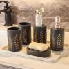 OBKSEB 5 Piece Vintage Bathroom Toiletries Set Handmade Ceramic view 2