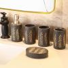 OBKSEB 5 Piece Vintage Bathroom Toiletries Set Handmade Ceramic view 3