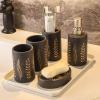 OBKSEB 5 Piece Vintage Bathroom Toiletries Set Handmade Ceramic view 4