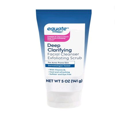 Equate Beauty Deep clarifying Exfoliating Scrub Facial Cleanser, 5 oz
