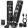 Electric Razor for Women, Bikini Trimmer & Facial Hair Remover, Rechargeable Body Shaver with Ceramic Blade, Waterproof, LED Display, USB-C, Travel Lock, Groomer Gift | VIVEDGE (Black) view 1