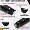 Electric Razor for Women, Bikini Trimmer & Facial Hair Remover, Rechargeable Body Shaver with Ceramic Blade, Waterproof, LED Display, USB-C, Travel Lock, Groomer Gift | VIVEDGE (Black) view 3