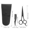 3 Piece Mustache Scissors Set Stainless Steel Beard Trimming Tools view 2
