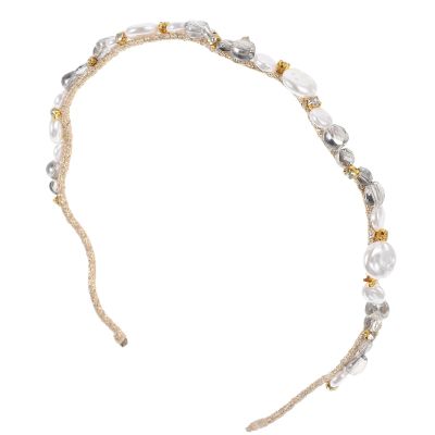 TOVINANNA Sparkling Irregular and Design to Prevent Wear Slipping for Comfortable Faux Pearl Headband with Unique Women Occasions