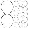 SECFOU Headbands Skinny 18pcs Plastic for Women Black with Non-slip Teeth Classic Hairbands Secure Fit Design Multipurpose Fashion for Thin Hair for Washing Face and Workouts view 1