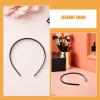 SECFOU Headbands Skinny 18pcs Plastic for Women Black with Non-slip Teeth Classic Hairbands Secure Fit Design Multipurpose Fashion for Thin Hair for Washing Face and Workouts view 3