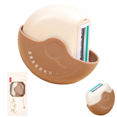 Portable 3-Layer Hair Shaver with Rotating Cover, Razor for Women (1pc)