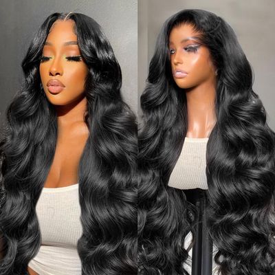 GARAXIS 250% Density 13X6 Body Wave Lace Front Wigs Human Hair Pre Plucked 100% Real Human Hair No Synthetic Blend No Tangle No Shedding Triple Lifespan 3X 30 Inch