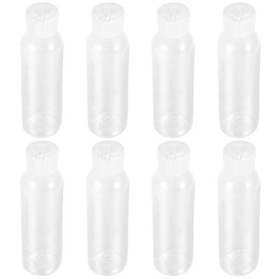 STAHAD 8pcs 120ml White Empty Shampoo Bottles Refillable Plastic Travel Squeeze Bottles with Easy to Use Cap for Business Trips and Travel