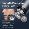 Powerful Mini Electric Shaver with Digital Display for Men (Blue) view 3