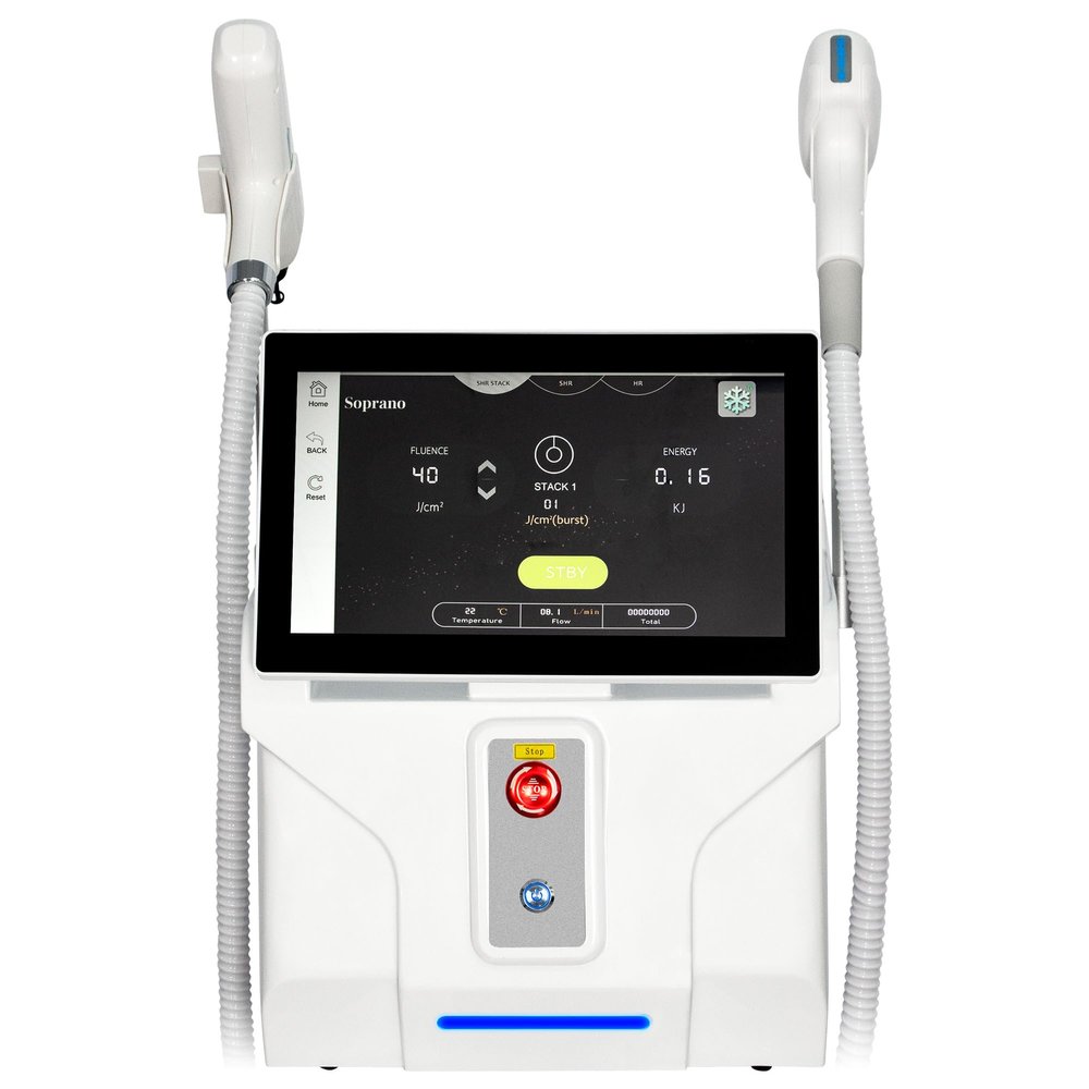 2-in-1 Face And Body Diode Hair Removal Device For Men And Women, Body Hair Reduction, Personal Home and Commercial Use, White