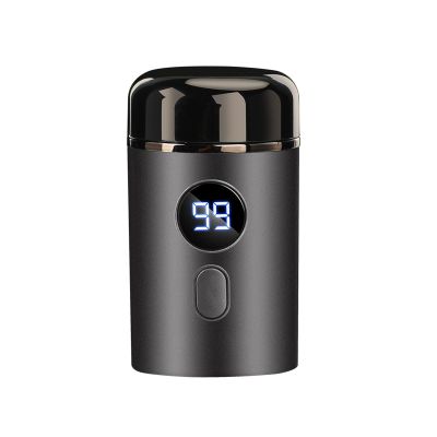 Powerful Mini Electric Shaver with Digital Display, Travel Electric Razor Mini Shavers for Men (Gray)