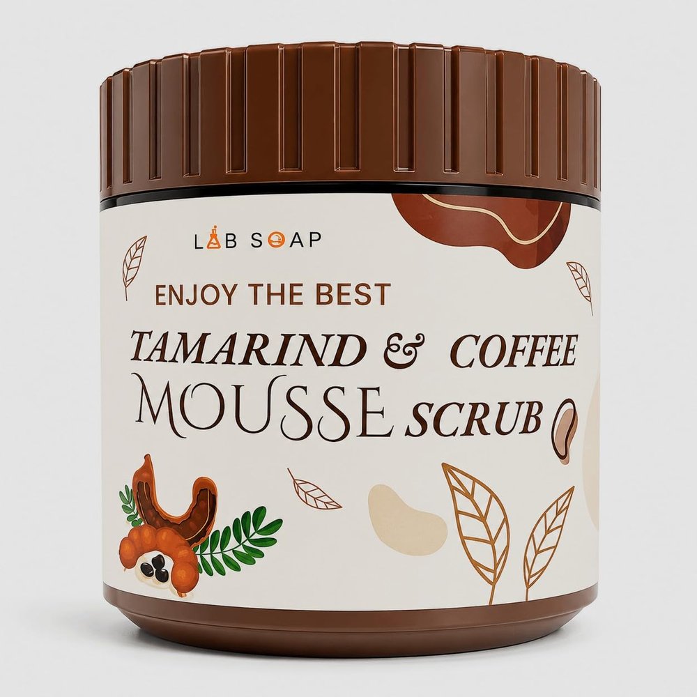 LAB SOAP Tamarind & Coffee Mousse Body Scrub 250g | Creamy Body Polish with Tamarind & Coffee Extracts
