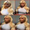 Koiaskral Blonde 613 13x6 Lace Front Wig Human Hair 30 Inch Body Wave view 3